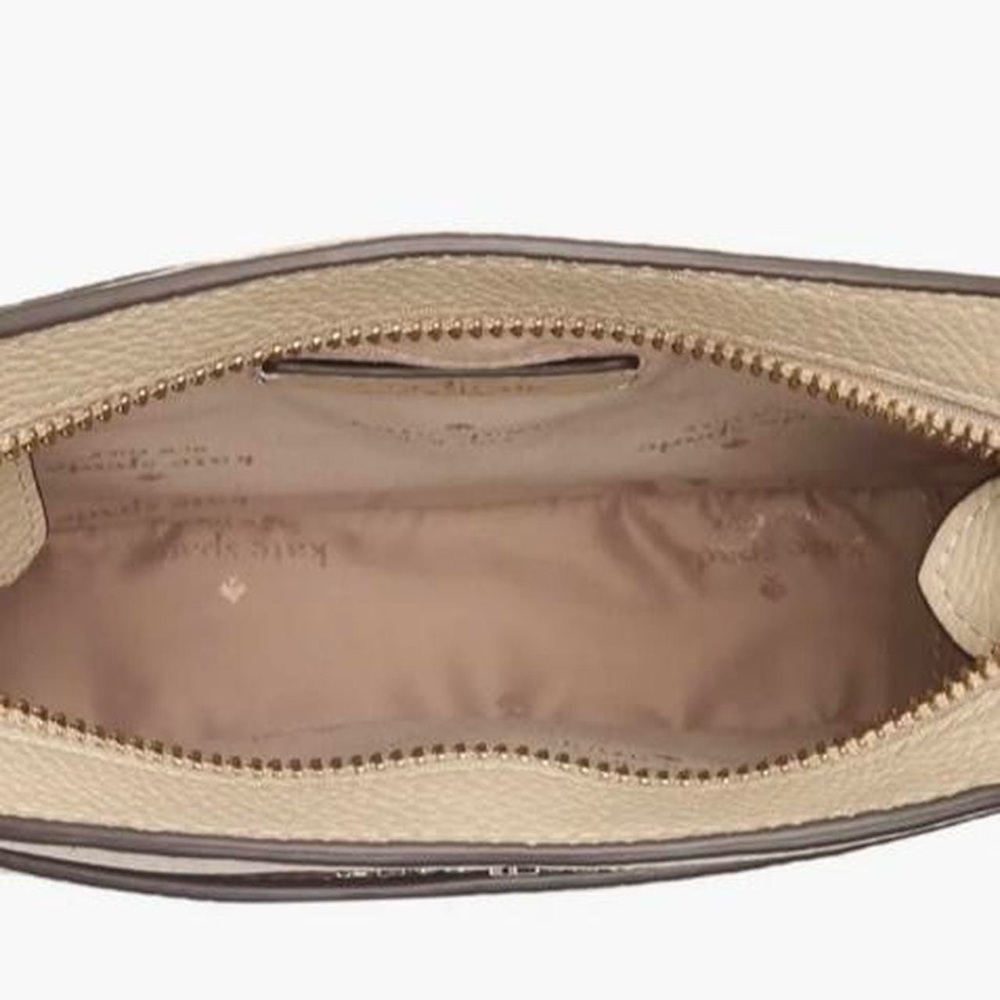 Kate Spade Pebbled Leather Crossbody Bag Cream Beige Gold Hardware NWT Handbag - Picture 7 of 8